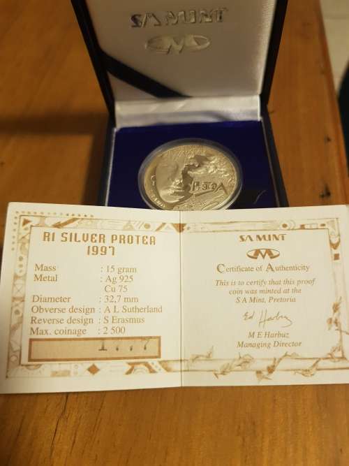 1997 Proof Silver Protea R1!!!! WOW$$$$Crazy R1 Start!!!!$$$$!!!!