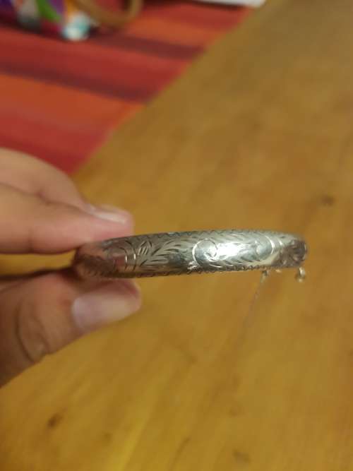 WOW!! BEAUTIFUL ANTIQUE 925 BANGLE### CRAZY R1 START!!!$$$###