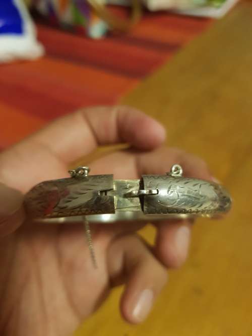 WOW!! BEAUTIFUL ANTIQUE 925 BANGLE### CRAZY R1 START!!!$$$###