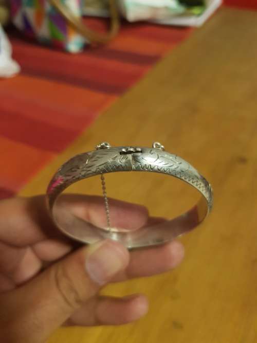 WOW!! BEAUTIFUL ANTIQUE 925 BANGLE### CRAZY R1 START!!!$$$###
