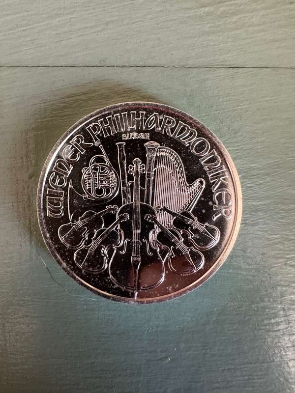 WOW!! ***BEAUTIFUL 2022 1 OZ FINE SILVER WIENER PHILHARMONIKER UNCIRCULATED COIN***