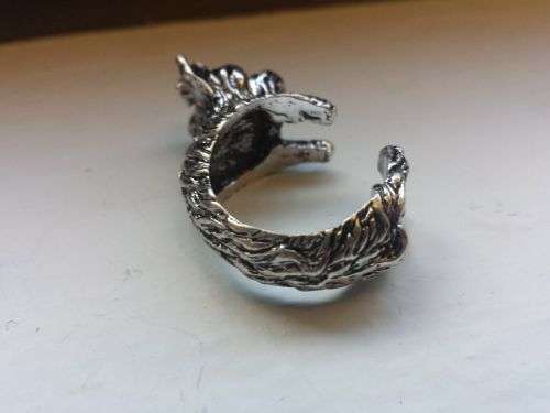 Yorkie Silvertone ring