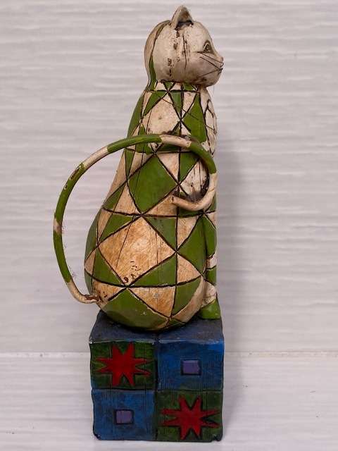 *** BEAUTIFUL HEARTWOOD CREEK JIM SHORE CAT FIGURINE NAMED `FELICITY`