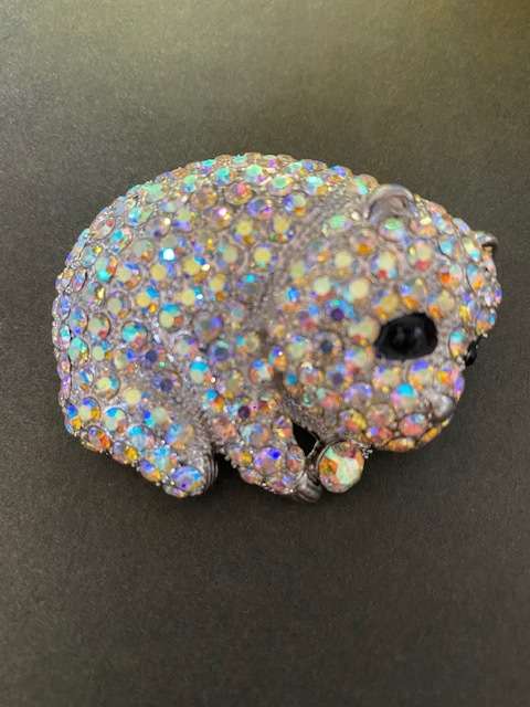 GORGEOUS PANDA RHINESTONE BROOCH PIN