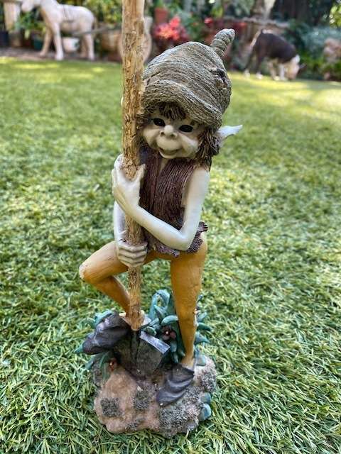VINTAGE PIXIE RESIN PAINTED FIGURINE