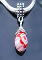 *** BEAUTIFUL MILLEFIORI GLASS - TIBET SILVER FIT PANDORA ***