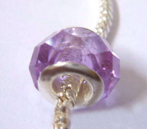 *** MURANO GLASS FACETED CRYSTAL BEAD LAVENDER***