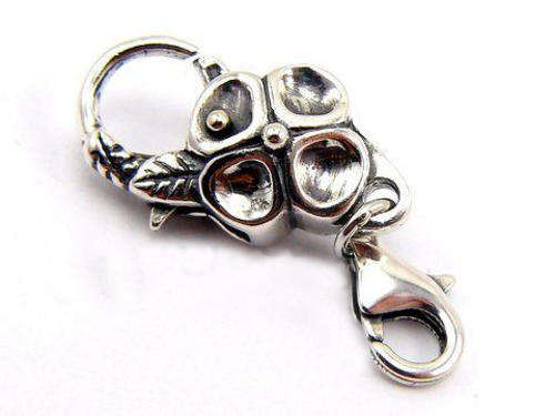 *** STERLING SILVER FLOWER TWO-WAY EUROPEAN BRACELET CLASP ***
