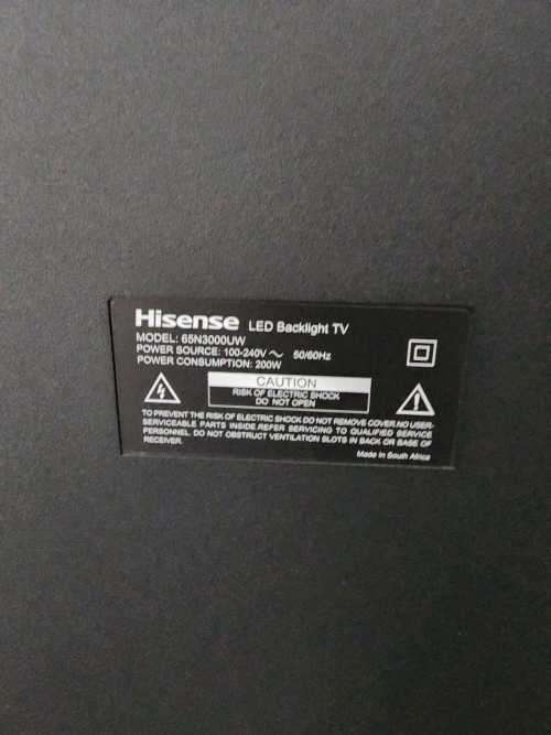 Hisense 65N3000UW 65` UHD 4K LED Smart TV
