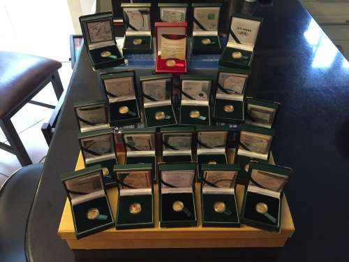 The Ultimate Natura 1/10oz set from 1994 to 2016 "WOW"  23 NATURAS ALL IN ORIGIN BOXES WITH CAPSULES