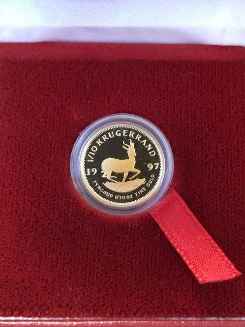 1997 1/10 Proof Krugerrand with COA