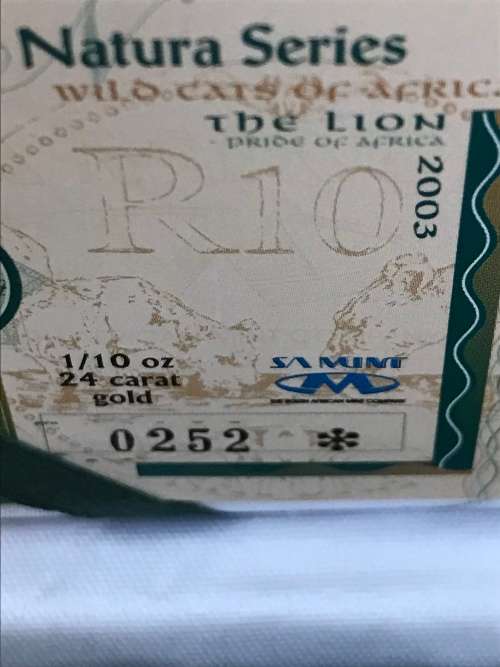 2003 1/10oz NATURA THE LION