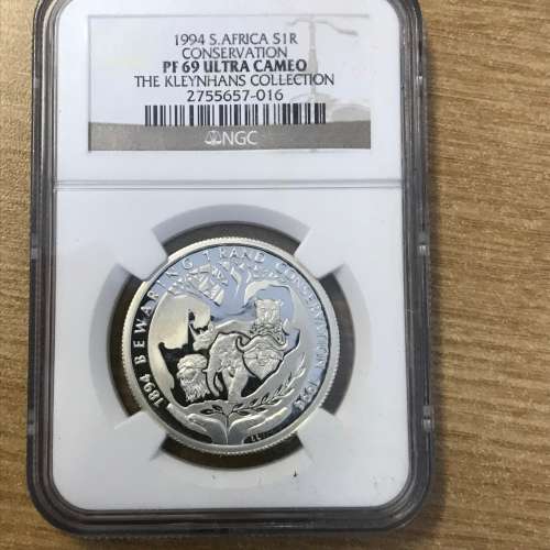 1994 S.Africa Conservation 1oz PF69 Ultra Cameo Kleynhans Collection