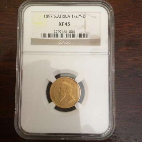 1897 ZAR half Pound XF45