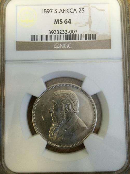 1897 South Africa 2 SHILLINGS MS64 a coin in its own league