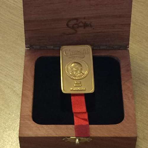 Ghandi 1oz 24 ct gold bar dedicated to his life 1869-1948