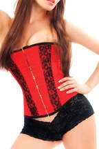 RED & BLACK CORSET 38