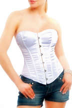 WHITE STRAPLESS COREST 32