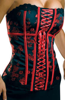 BLACK AND RED CORSET 38