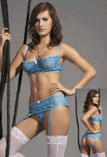 BLUE BRA SET