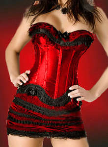 RED CORSET AND SKIRT 34