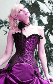 PURPLE & BLACK CORSET 36