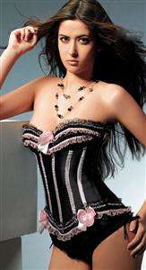 BLACK AND PINK CORSET 5XL