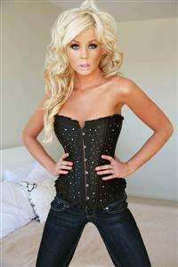 BLACK DIAMOND SATIN CORSET 38