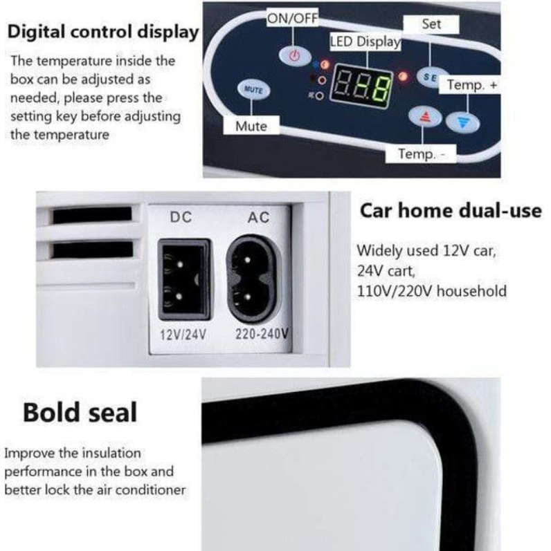 Burraaq Trading Cooling and Warming Portable Hot And Cold Refrigerator - 12l