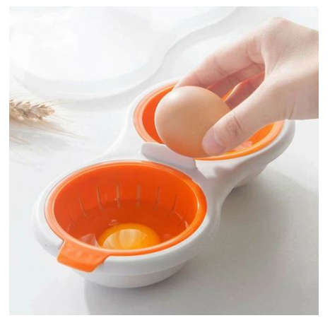 Double Cup Microwave Egg Poacher
