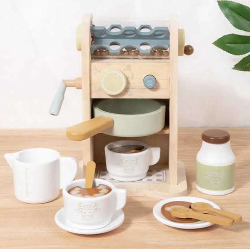 toy  wooden coffee machine