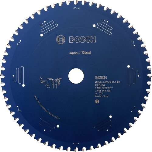 SPECIAL!!! Bosch C/Saw Blade Expert for Steel Ø254 MM X K2.6 MM X B25.4 MM X 60T (2608643059)