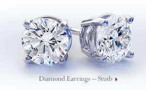 Certified 1.00Cts Round Cut Real & Natural Diamond Stud Earrings @ Discount Offer