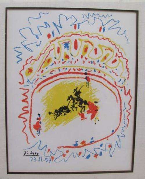 Limited Editioned Print Pablo Picasso La Petite Corrida *Authentication Guaranteed*