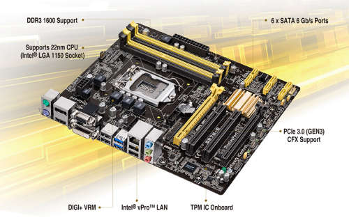 Motherboard Bundle - ASUS Q87M-E + Intel i3 4170 CPU + 8GB DDR3