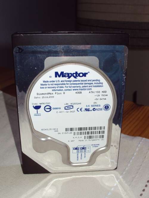 Hard Drive - Maxtor Internal 3.5 inch low profile 40Gb