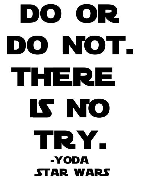 Vinyl sticker star wars quote