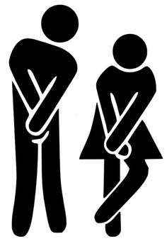Vinyl sticker toilet sign