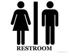 Vinyl sticker toilet sign