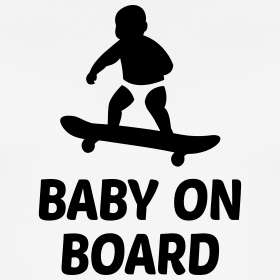 Vinyl sticker baby on board sign