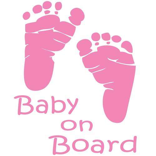 Vinyl sticker baby on board sign