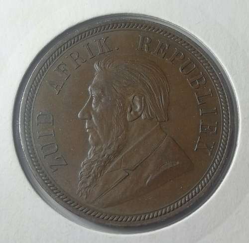 1892 PRESIDENT KRUGER SERIES BRONZE ONE PENNY