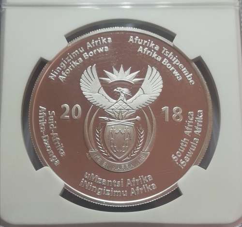2018 Nelson Mandela R50 1Oz Silver 100th Anniv. of Birth FIRST RELEASE PF69 Ultra Cameo
