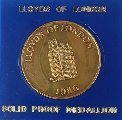 1986 United Kingdom  Lloyds of London Commemorative coin (Solid Proof)