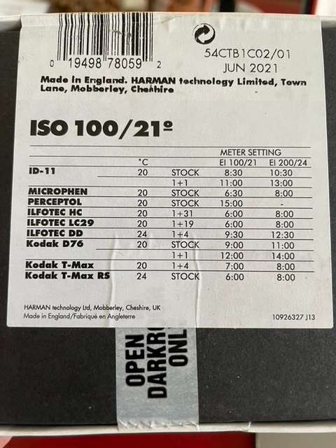 Ilford Delta 100 Professional Black and White 35mm bulk roll (100 ft)