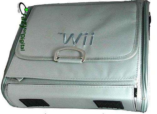 SILVER TRAVEL BAG FOR THE Wii