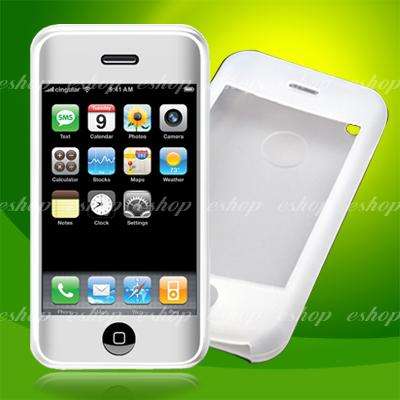 WHITE SILICONE SKIN COVER CASE FOR IPHONE