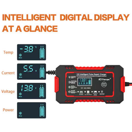12V car and motorcycle battery repair charger