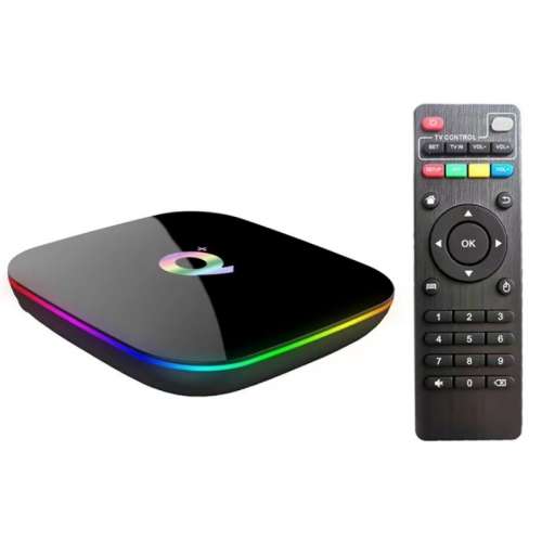 Q Plus 3D Smart HD Network Set Top Box 4GB + 64GB 8K HUD CPU 4 Core Wifi 2.4g
