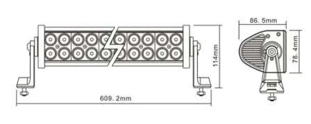 Super Bright Lighting LED Strip Lights Off-Road Roof Lights Modified Double Row 120W